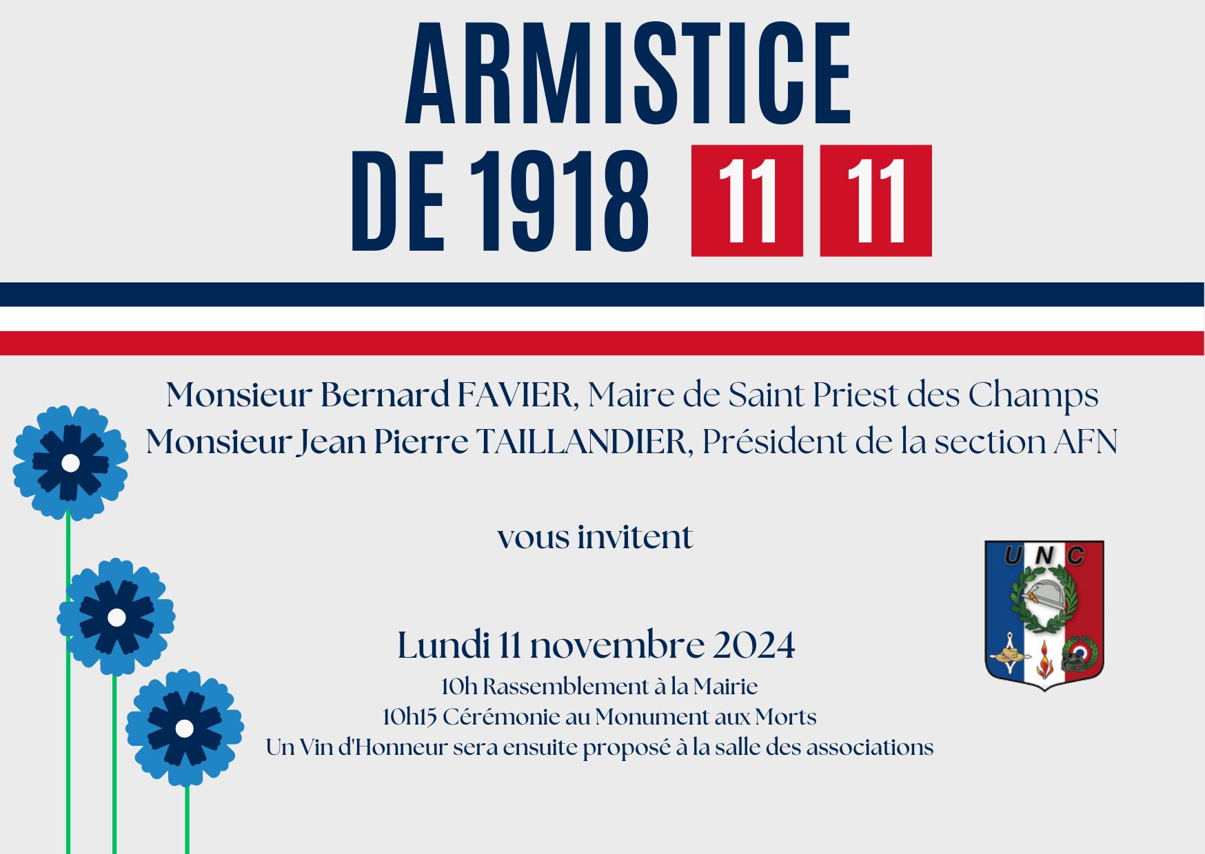 Invitation 11 novembre 2024